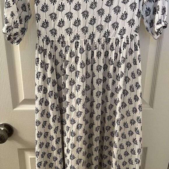 Joyfolie Mia Joy Alicia Maxi Dress Blue Leaf Print Boho Girls Size 8 - Picture 11 of 14